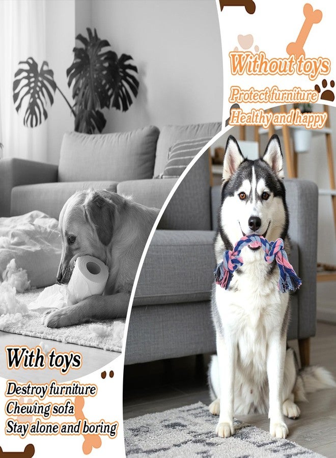 ADLABLD 48Pcs Dog Rope Toys Bulk Pack - Durable Cotton Chew Teething Toys for Aggressive Chewers, Small & Medium Dogs, Puppies, 7.1in Multi-Color Rope Toy - Image 5